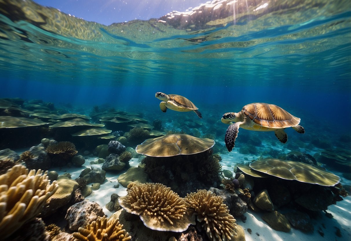 Crystal clear waters teeming with colorful fish, vibrant coral reefs, and graceful sea turtles. A variety of marine life can be spotted in the clear blue waters of 10 scenic snorkeling sites around the world