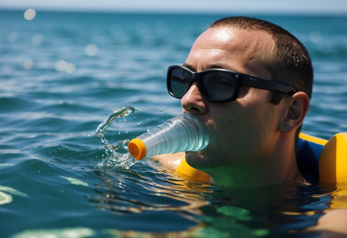 A snorkeler neglects to drink water, causing dehydration. Avoid common mistakes