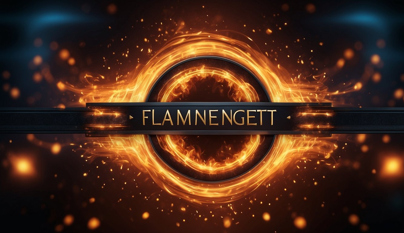 A vibrant network of flames surrounds the bold text "FlameNetworks I 30 Migliori Hosting WordPress" in the center, radiating energy and power