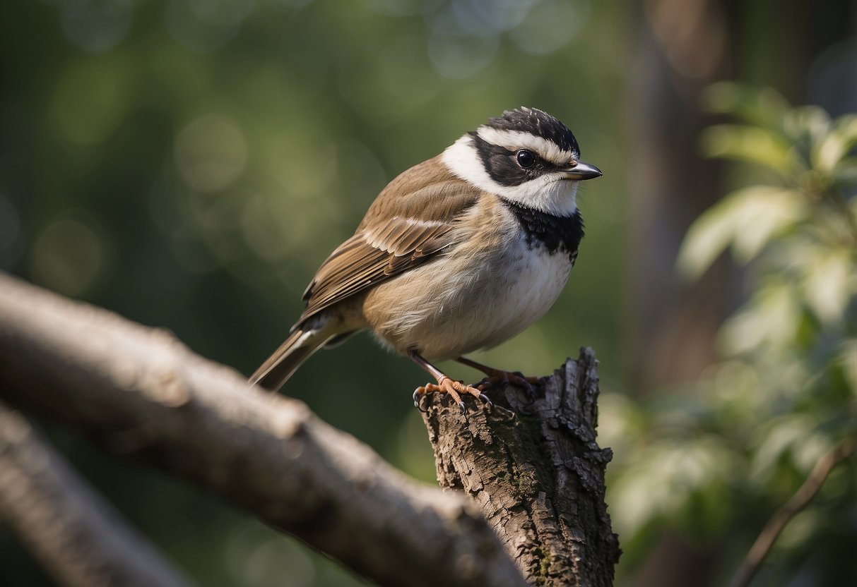 A variety of local wildlife in a natural setting, including birds, trees, and possibly other animals, with a sense of peaceful observation and respect