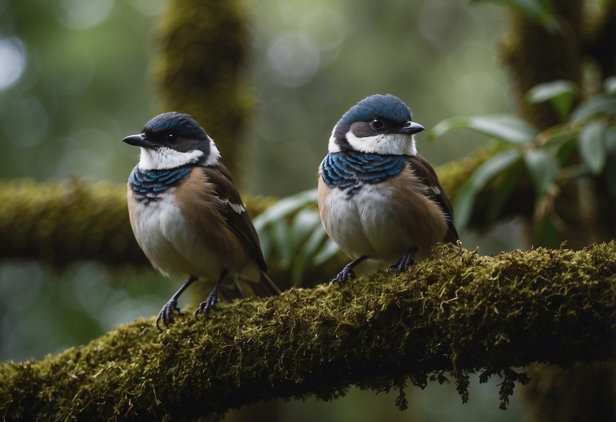 Birds perched in lush forests, soaring over pristine lakes, and foraging in coastal wetlands. Diverse habitats offer a variety of bird species to observe in New Zealand's top bird watching destinations