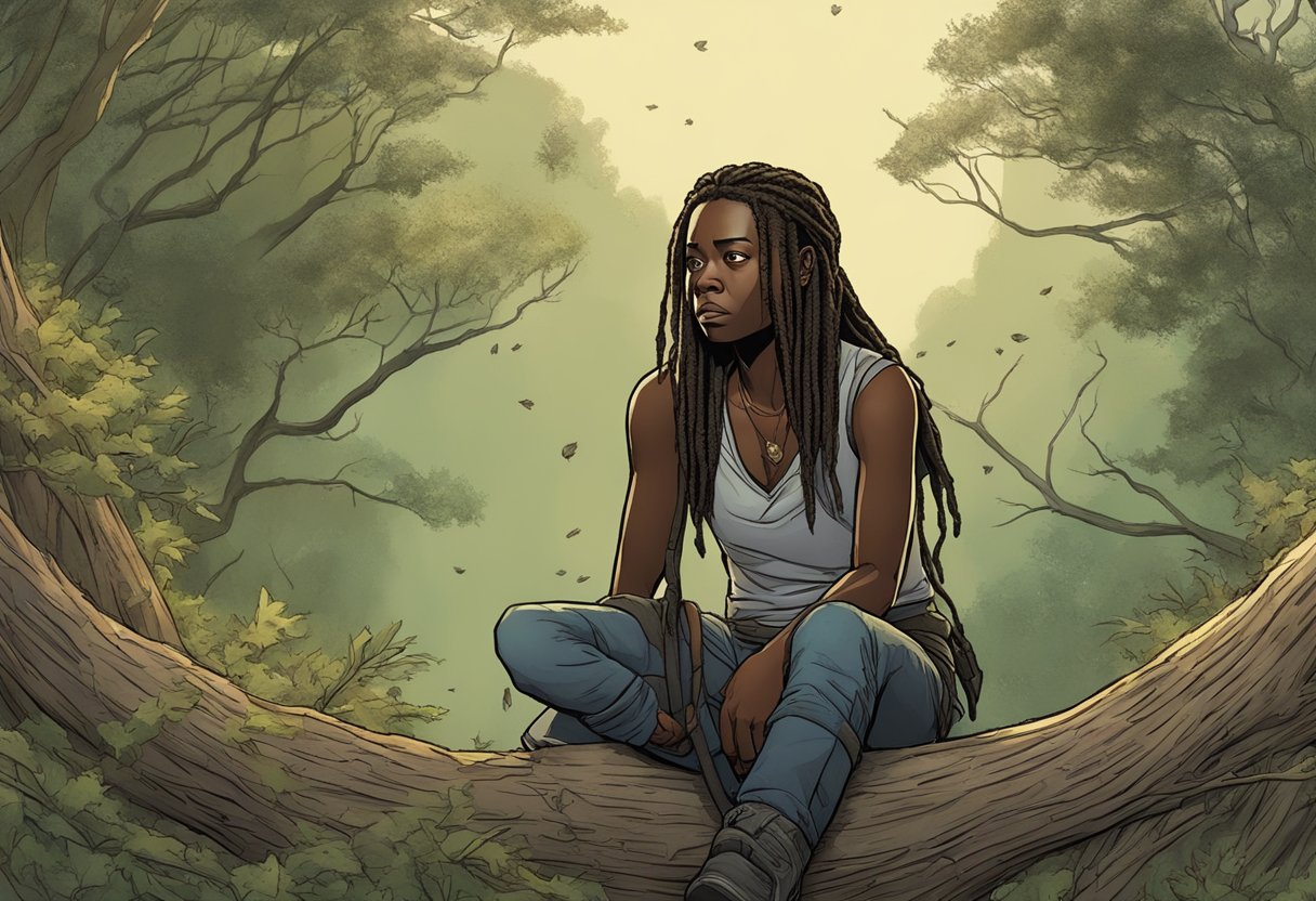 A tangled web of broken hearts and shattered trust, as Michonne's disappearance leaves a trail of unanswered questions and lingering pain