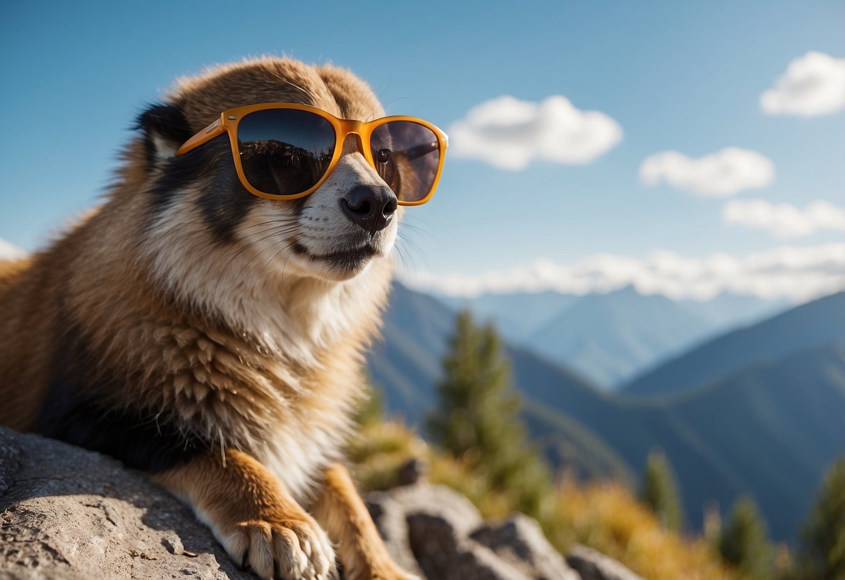 Wildlife watching in high altitudes: Use sunglasses to reduce glare and protect eyes. Look for animals against the mountain backdrop. Stay quiet and patient