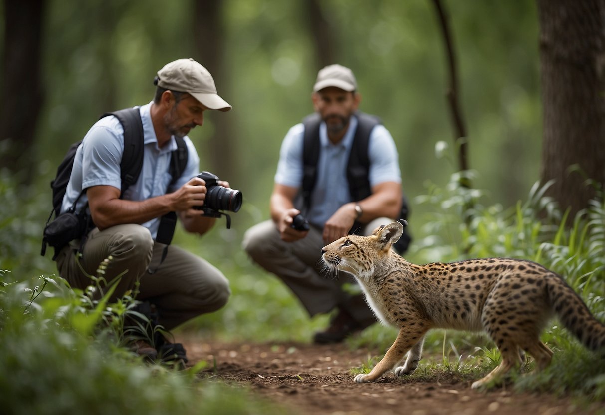 Wildlife watchers making mistakes: too close, loud, sudden movements, feeding animals, using flash. Keep distance, be quiet, move slowly