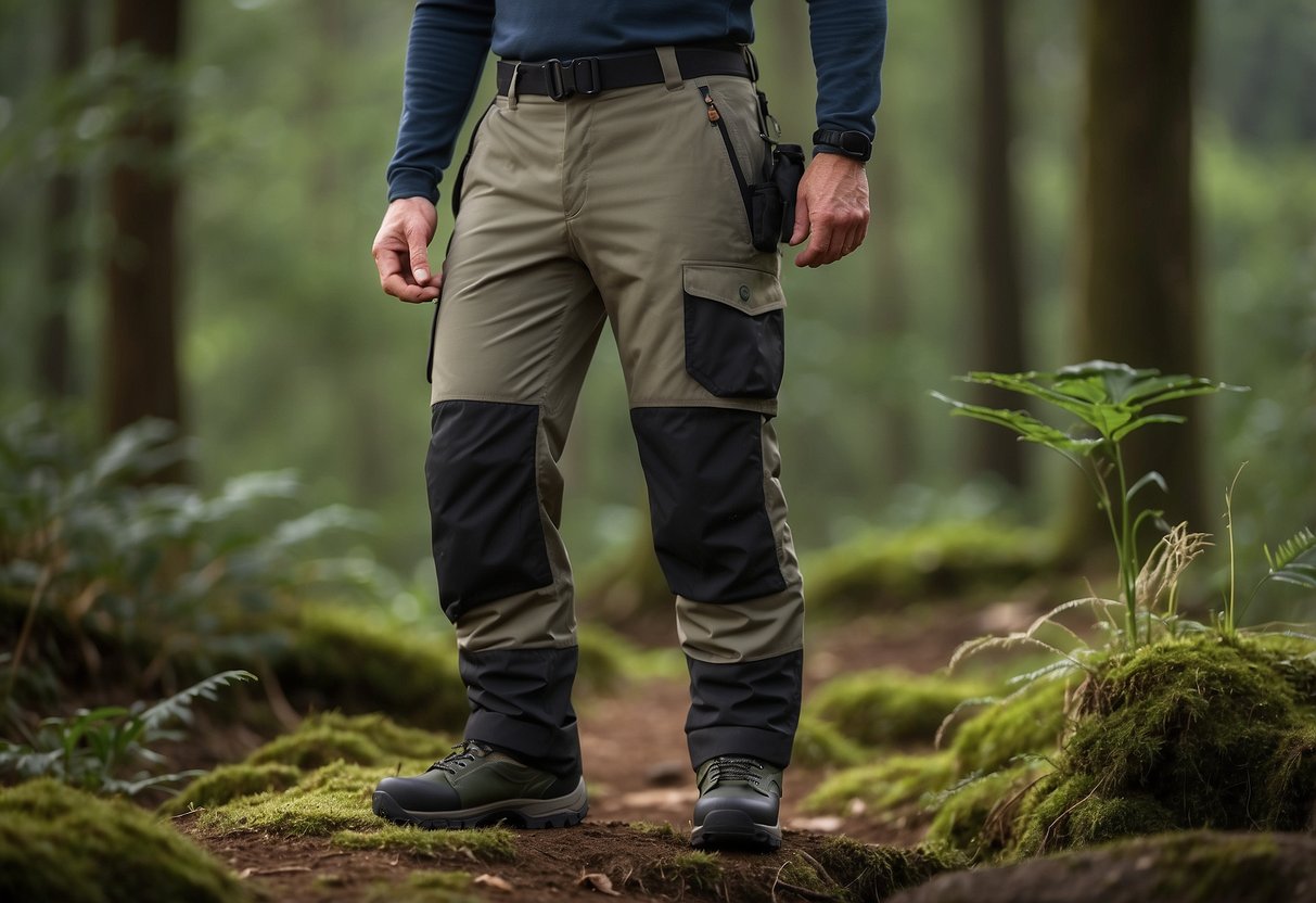 The wildlife watcher's pants are made of lightweight, breathable fabric with reinforced knees and multiple pockets. A stretchy waistband and adjustable cuffs provide added comfort during long hours of observation