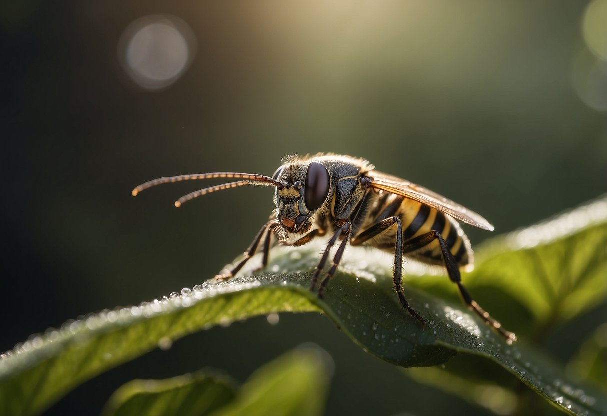 A person wears insect-repellent clothing while wildlife watching