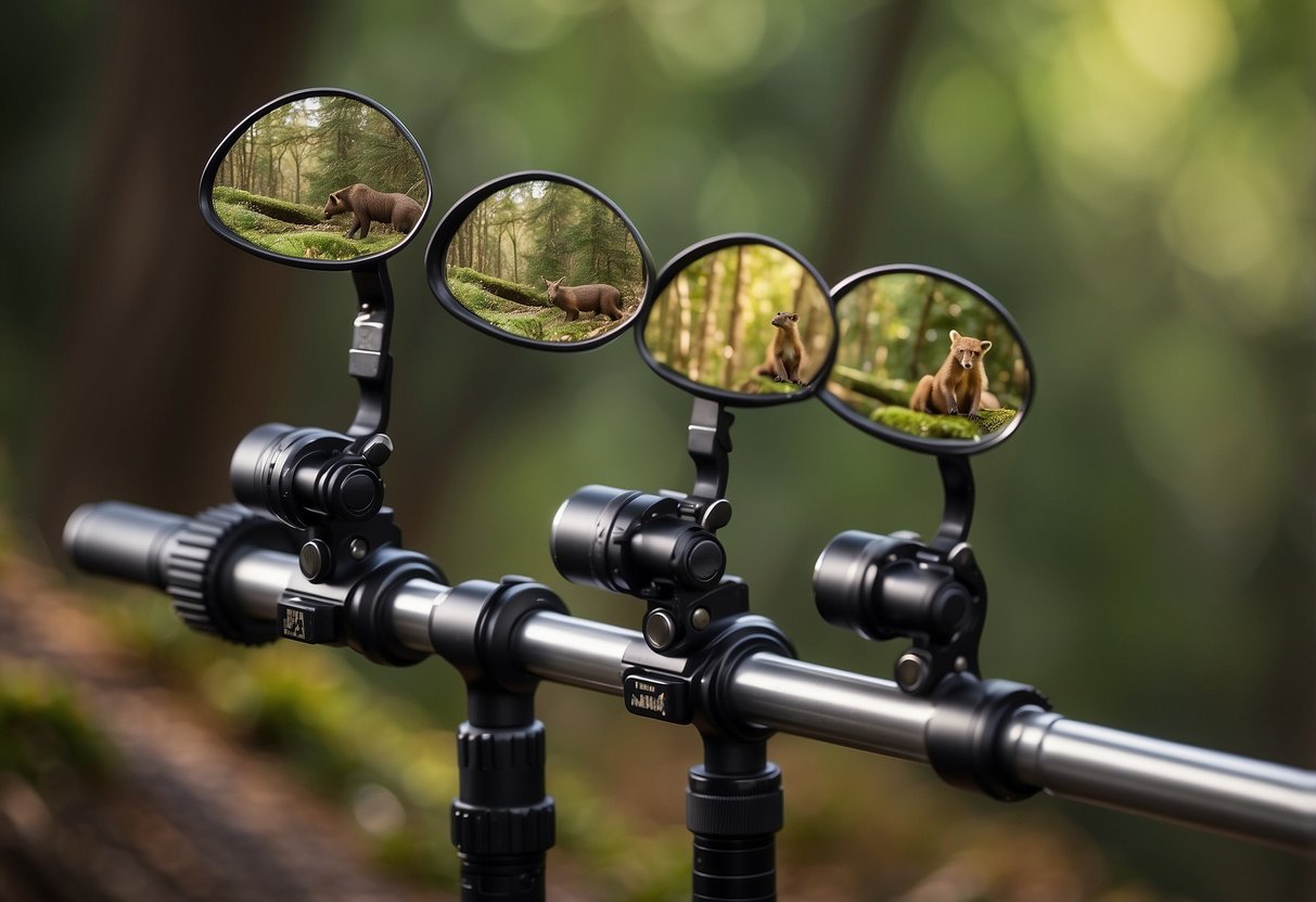 Five lightweight wildlife watching rods displayed against a natural backdrop, with sleek and durable designs