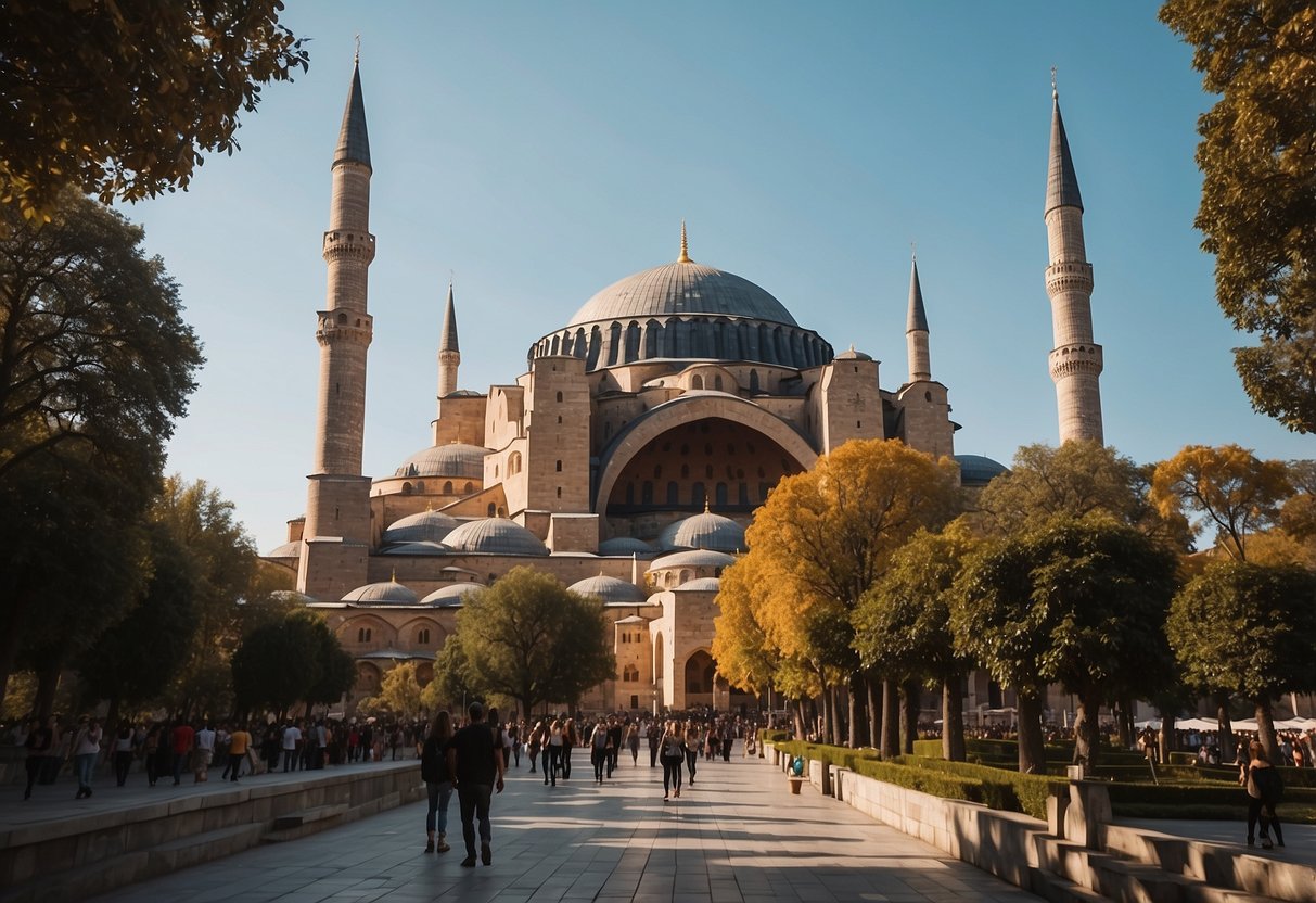 The iconic Aya Sofya in Turkey, surrounded by scenic geocaching routes in Asia