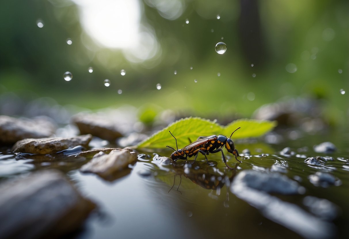 Avoid standing water. Insects swarm near geocache sites. Use bug spray