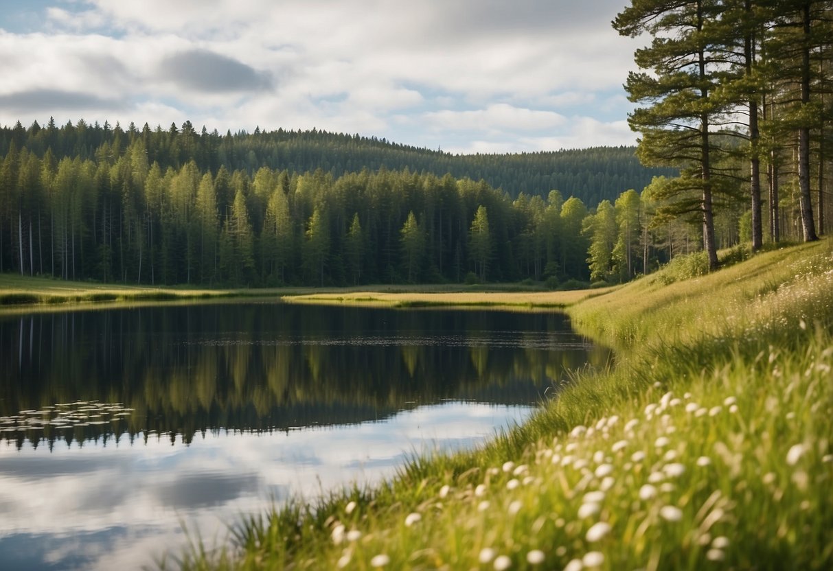 Rolling green hills, dotted with lush forests and sparkling lakes, create the perfect setting for orienteering in Kinnekulle, Sweden