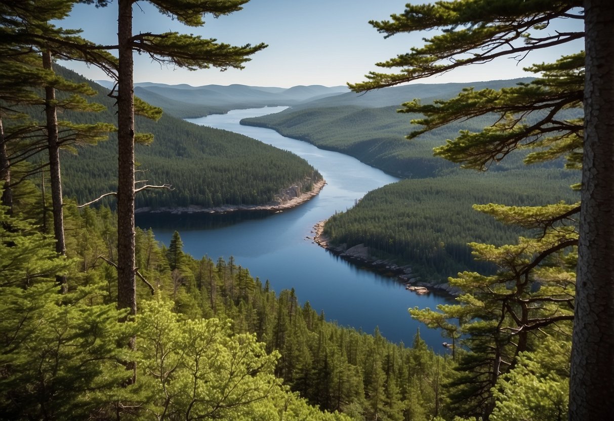 Lush forest with winding trails, rocky cliffs, and serene lakes at Acadia National Park, ME. Ideal for orienteers seeking the 10 best campsites