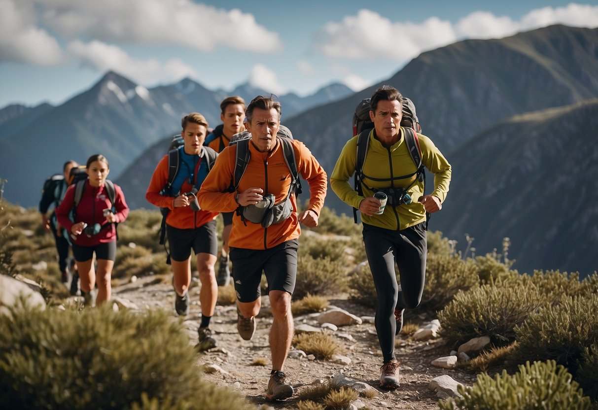 A group of orienteers trek through high-altitude terrain, avoiding alcohol. They follow 7 tips to combat altitude sickness, staying focused and determined