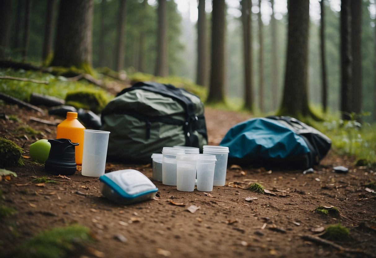 A clean campsite with organized gear, trash properly disposed of, and a clear path for orienteering