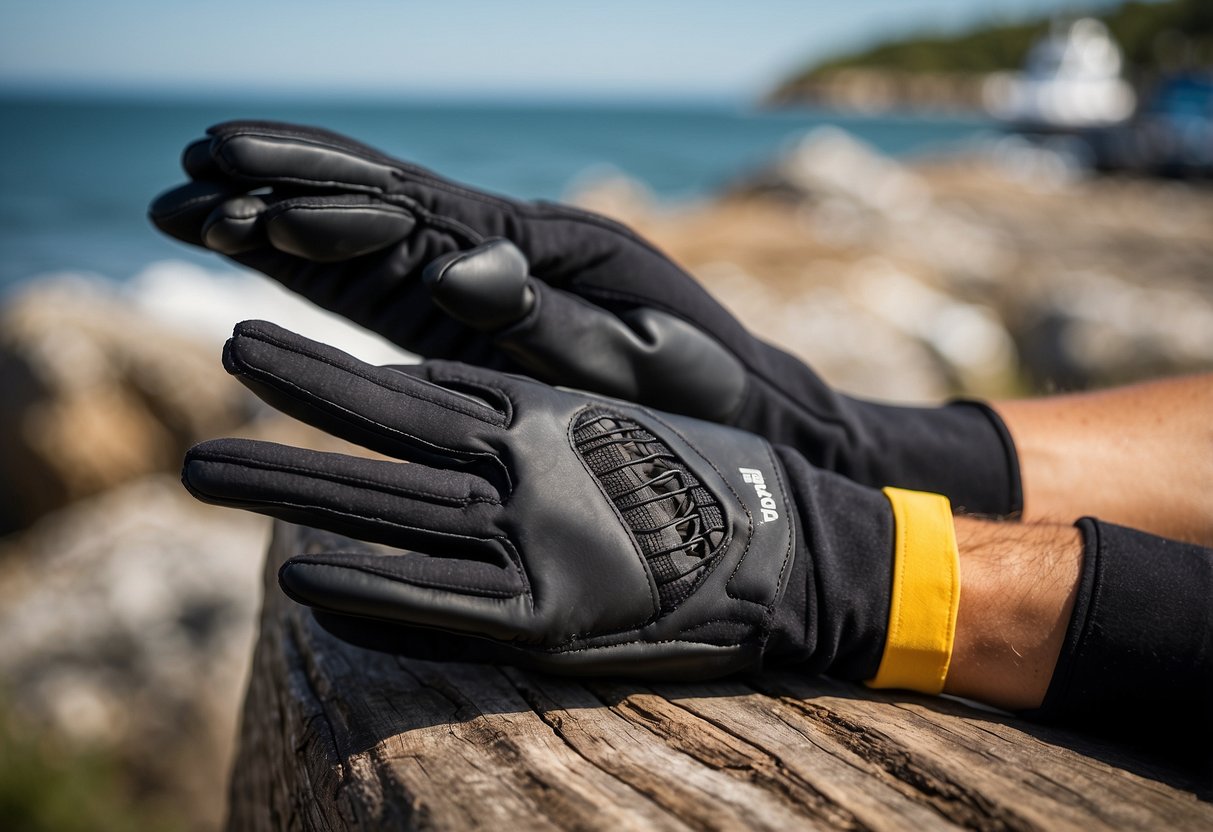 The WindRider Pro Sailing Gloves are flying through the air, offering protection and support for kite flying adventures