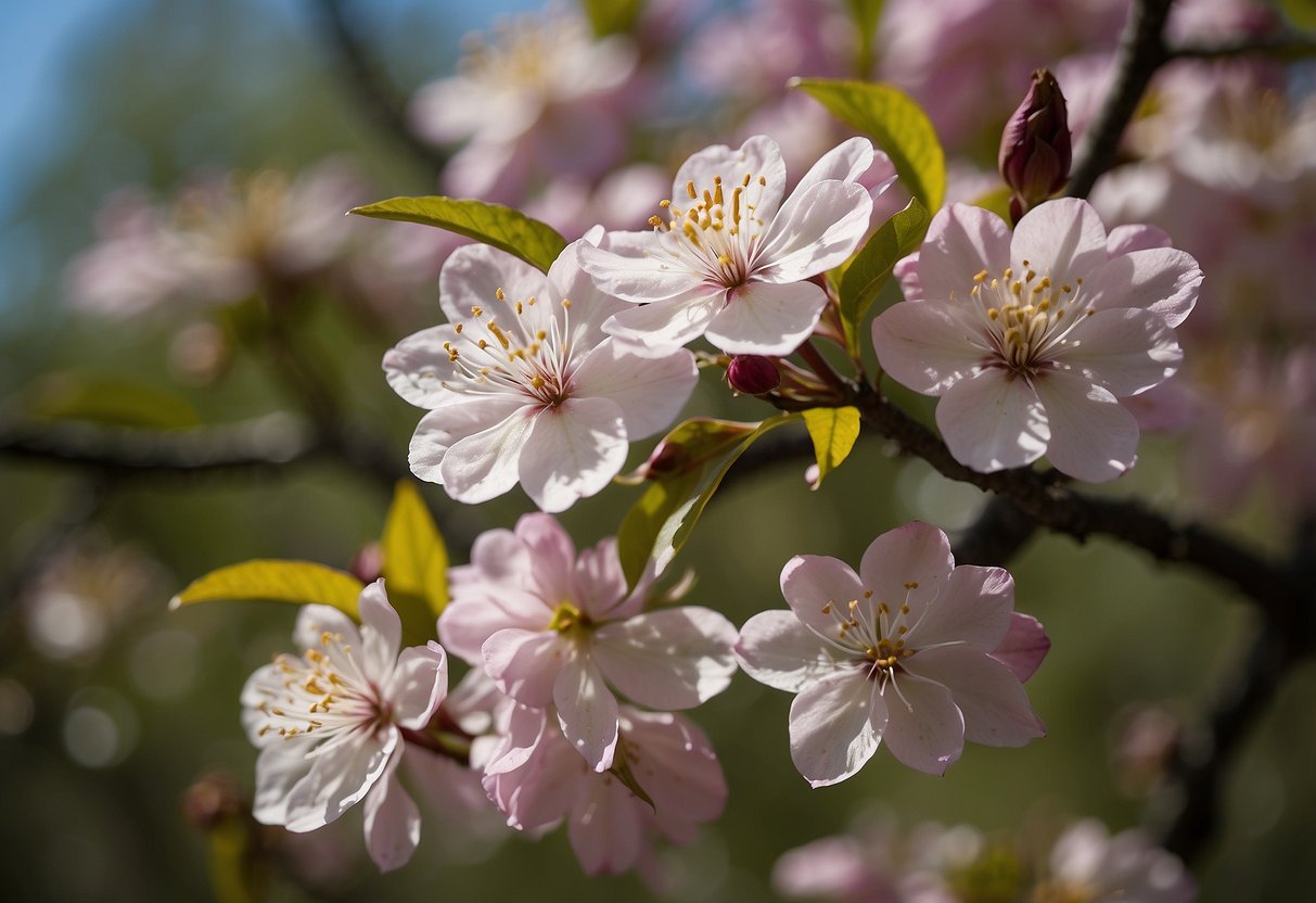 Flowering trees bloom in Arkansas, filling the landscape with vibrant colors and delicate petals