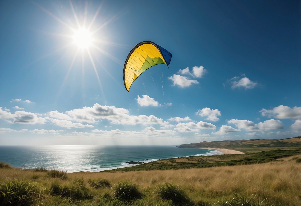 Bright blue skies, gentle breeze, lush green fields, and a picturesque coastline. Perfect conditions for kite flying at one of Africa's top 10 spots