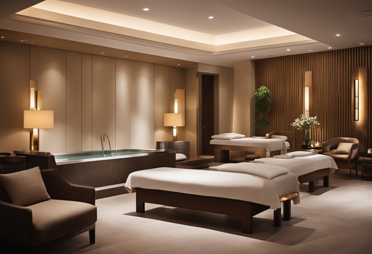 Luxurious spa accommodations with comfortable amenities and serene atmosphere