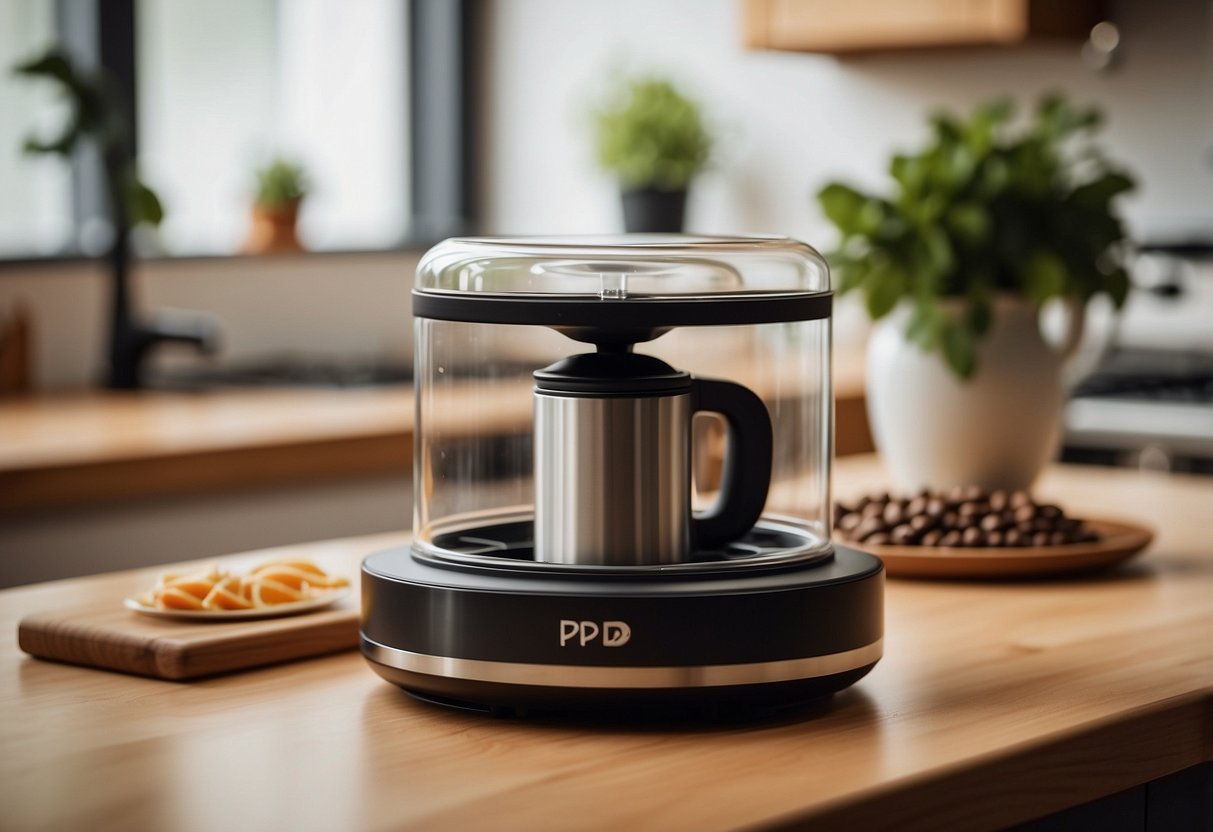 A sleek coffee pod carousel spins on a tidy kitchen counter, surrounded by 20 clever organization solutions