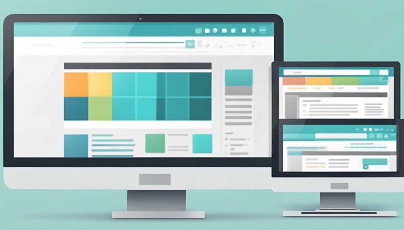 A computer screen displaying a clean and modern website design with a simple layout and clear navigation and nett sider