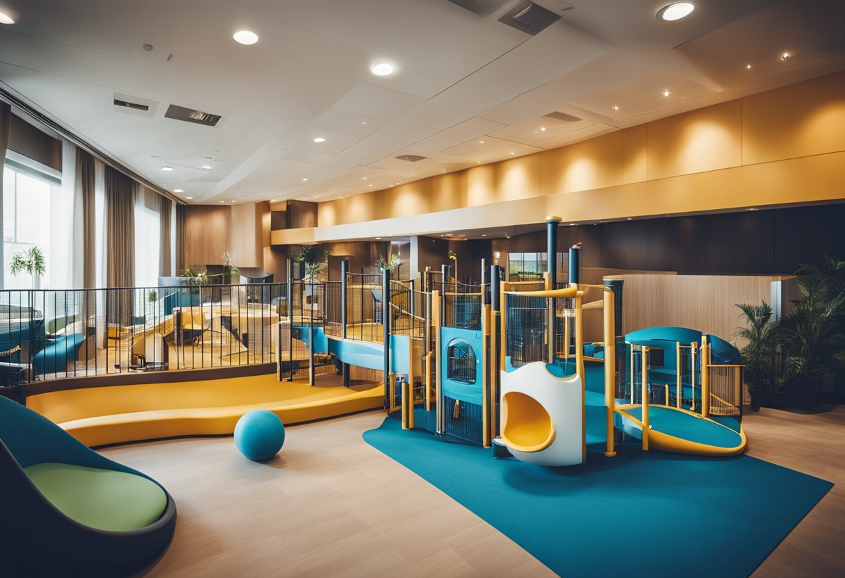 A hotel with a playground, kid-friendly amenities, and spacious family rooms