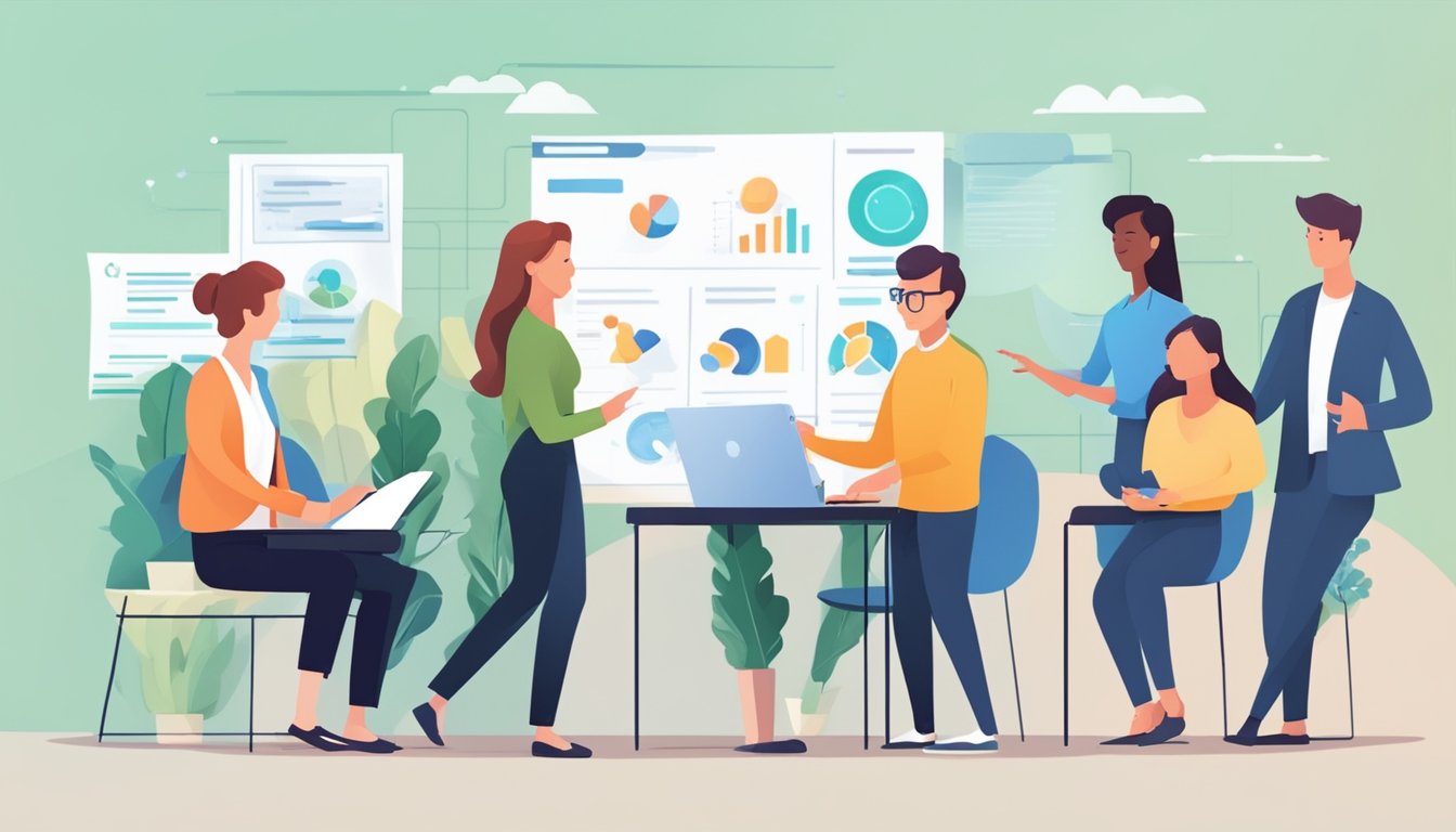 A group of potential leads are being qualified and converted through a series of interactions and engagement activities