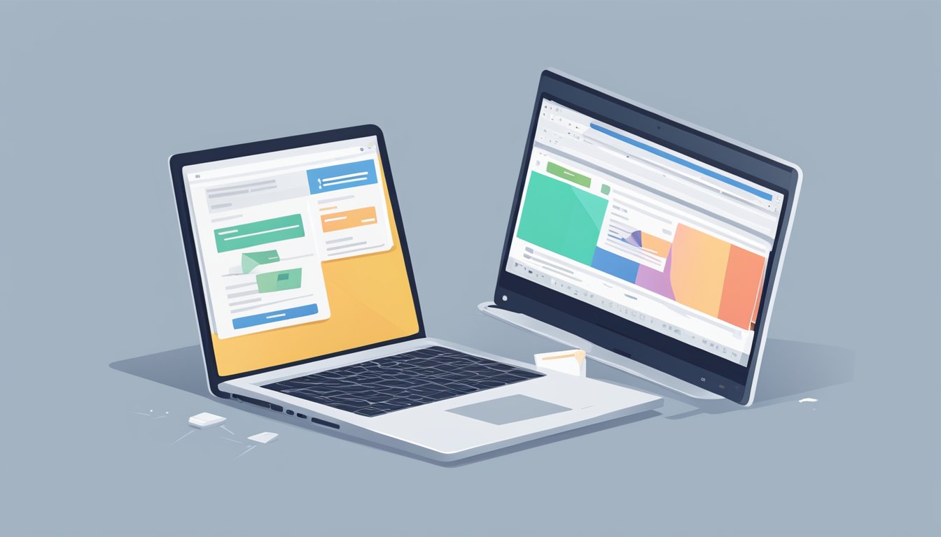 An open laptop displaying a WordPress error log, with a cursor hovering over the specific error message