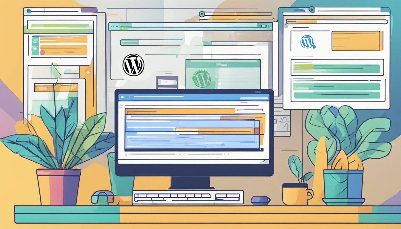 A computer screen displaying advanced WordPress error troubleshooting techniques