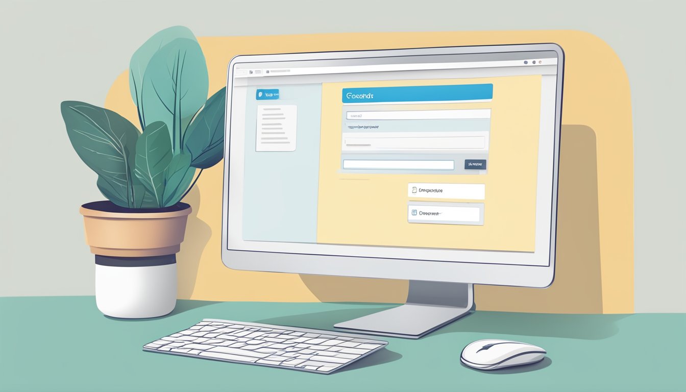 A computer screen displaying the WordPress login page with a cursor hovering over the "create account" button