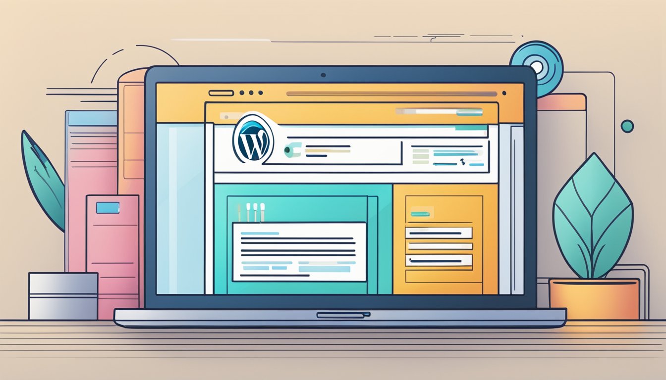 A computer screen displaying a WordPress login page with a focus on performance and speed optimization