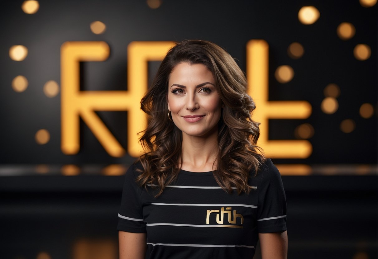 Irem Barlin and RTL Deutschland logo in a studio setting