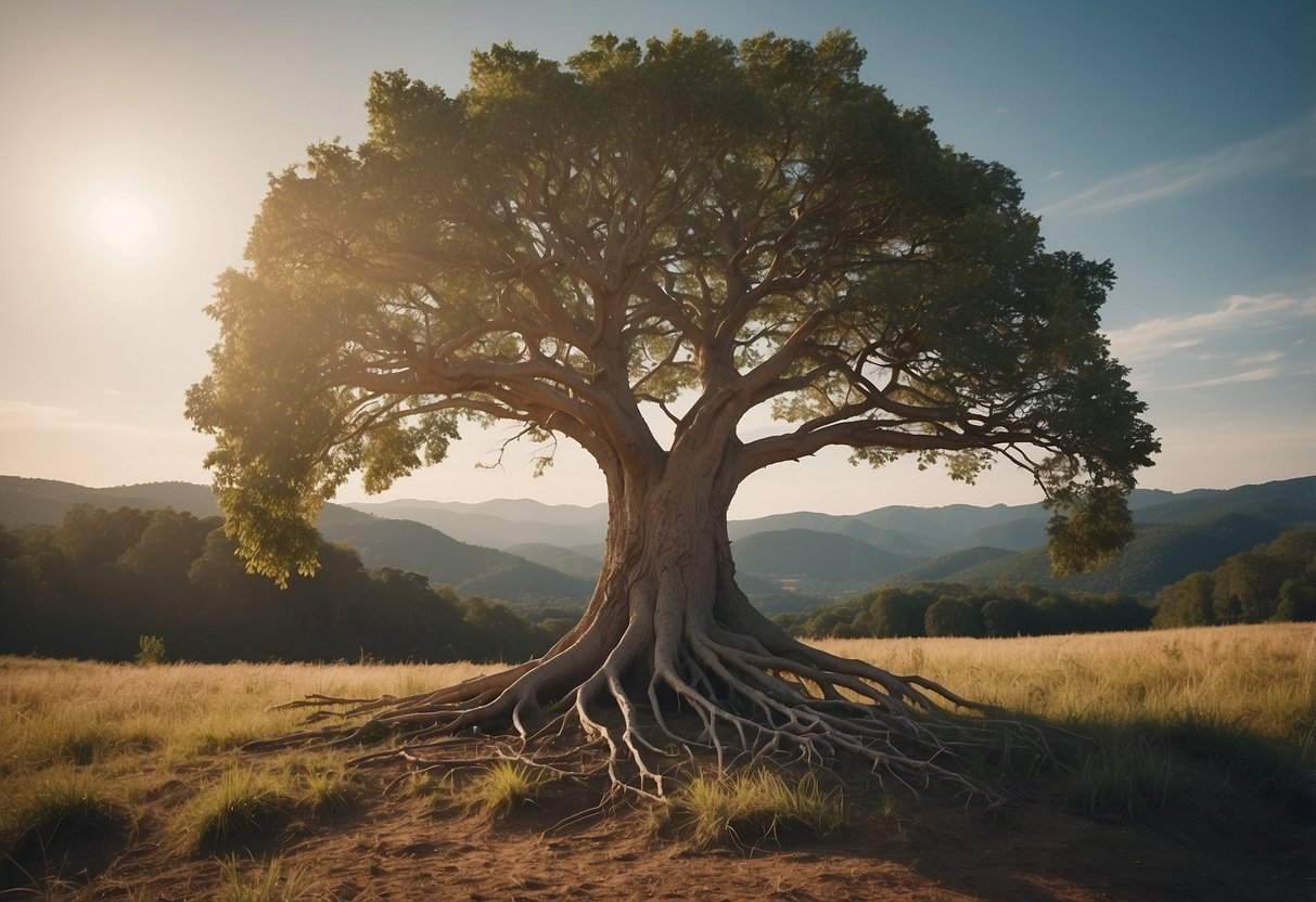 A family tree with roots in a distant land, representing Adrian Alian's personal background and heritage