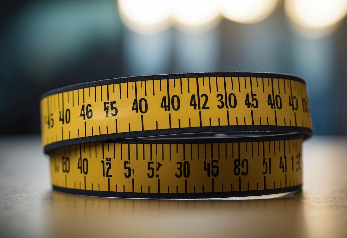 A measuring tape stretched to show Ali Güngörmüs' height