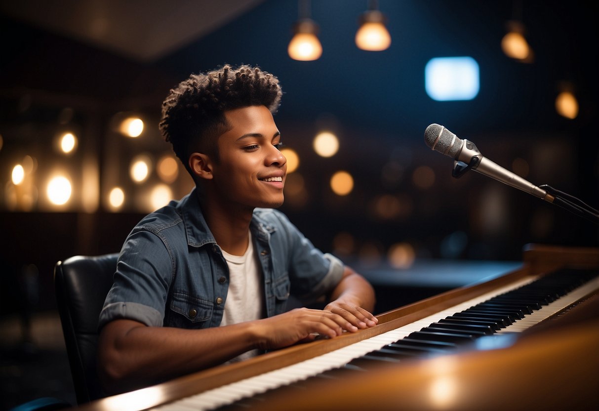 A young musician's journey from humble beginnings to career success, contrasting with their parents' background