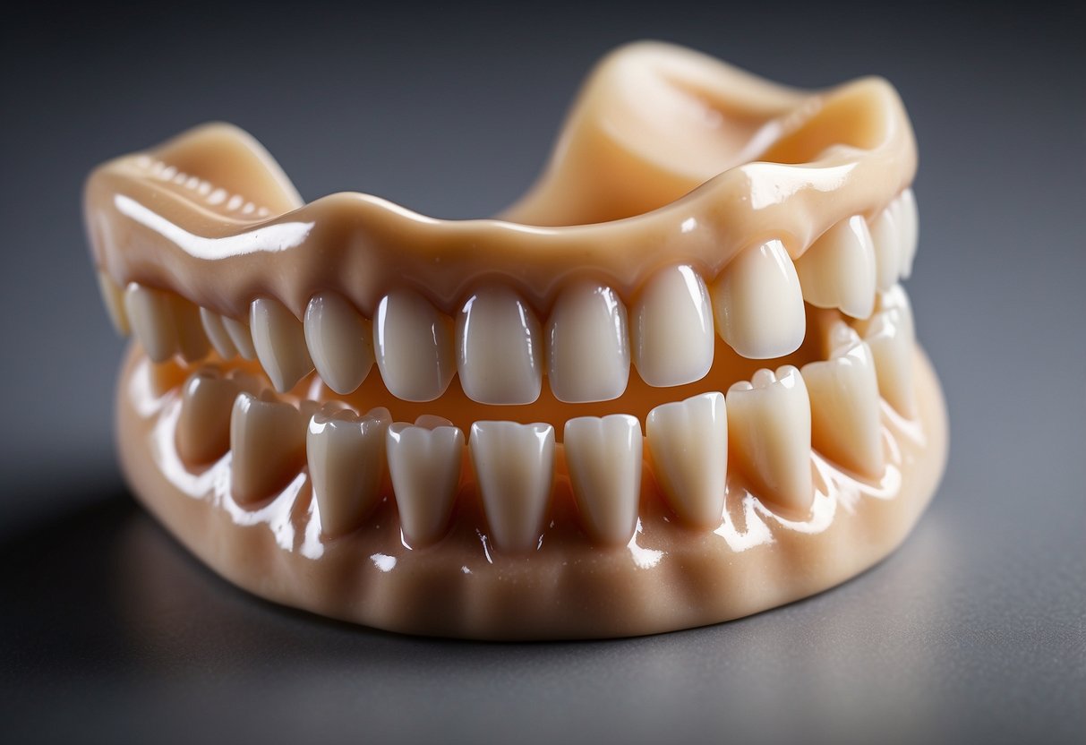 A ceramic dental brace on a white background