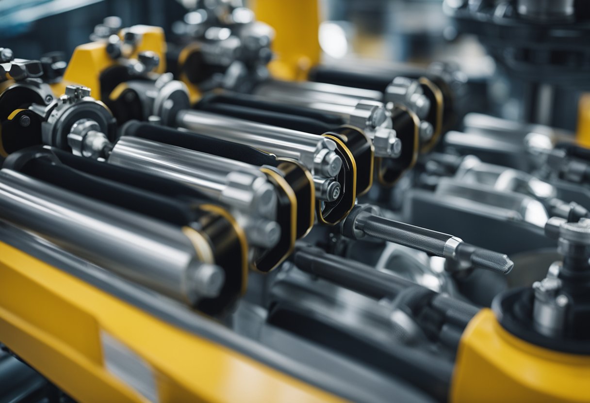 A close-up of rod and buffer seals in a hydraulic system, showing their placement and interaction within the machinery