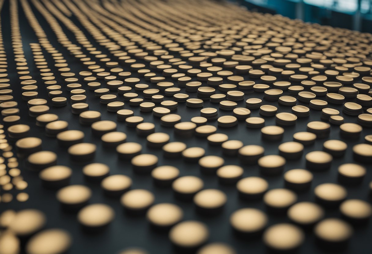 A close-up of PU rubber seals arranged in a neat row, with a focus on the texture and flexibility of the material