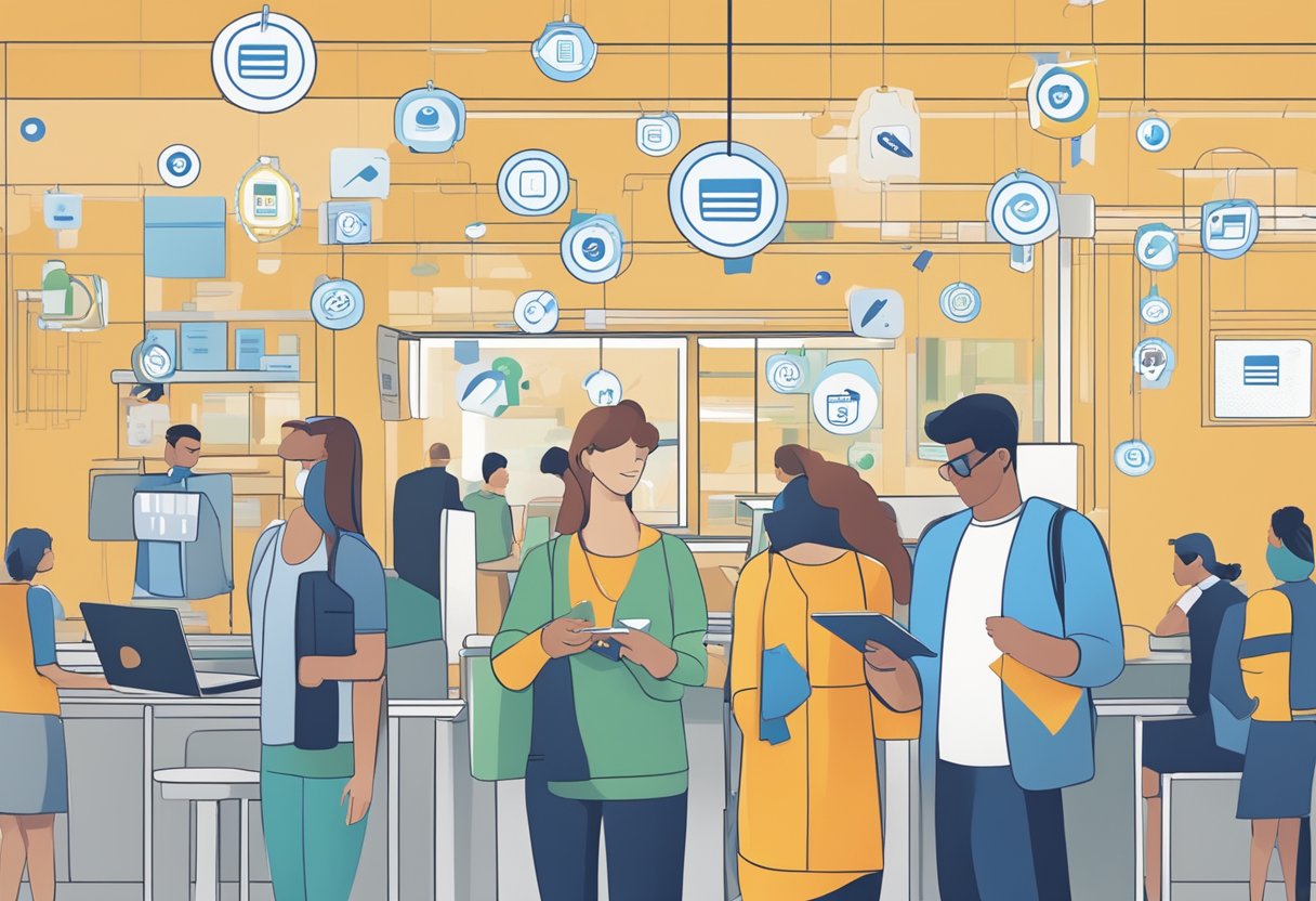 Customers tapping NFC tags, leaving reviews on service-based businesses. Increased engagement shown through rising review numbers
