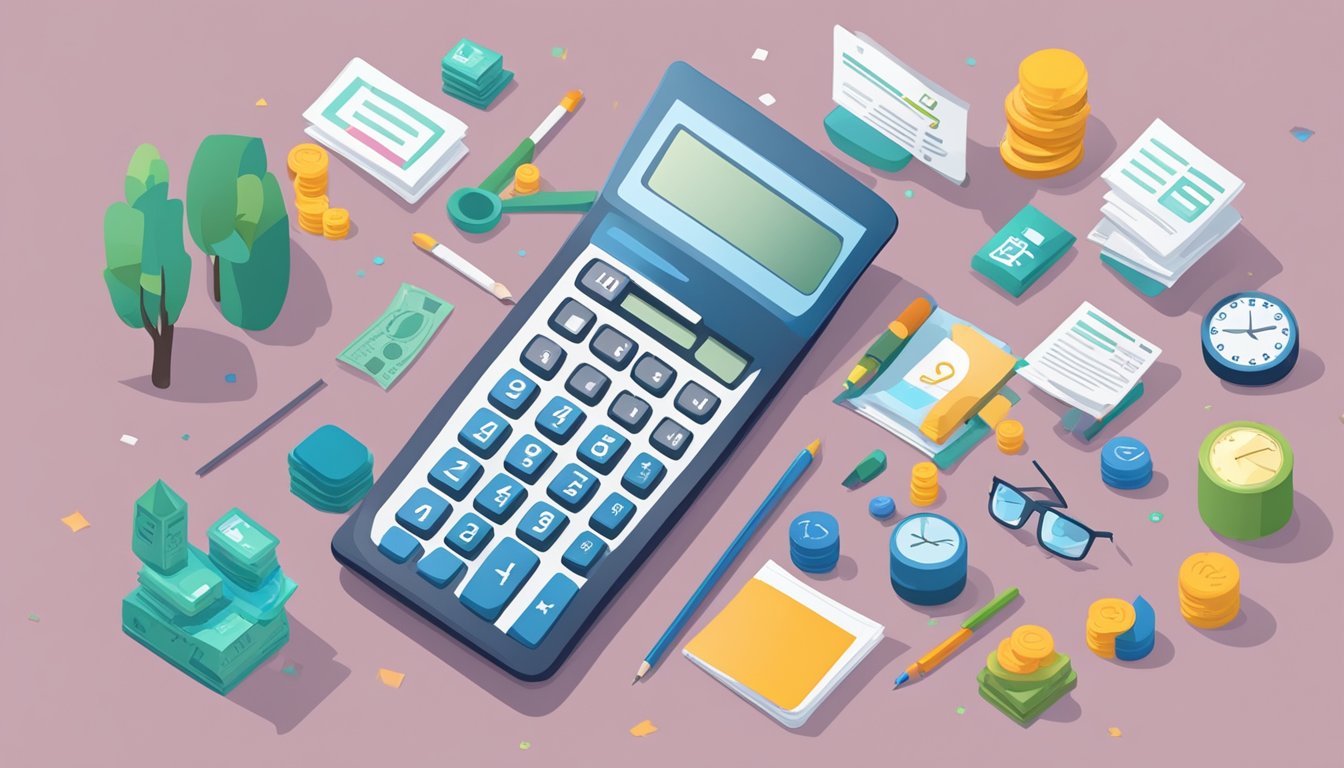 A calculator surrounded by eligibility criteria for retirement