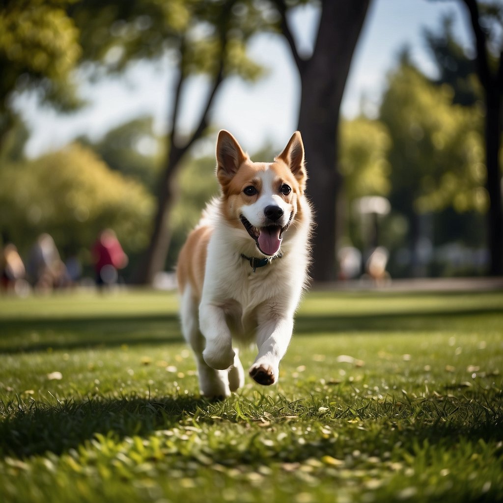 Dogs playing in well-maintained parks, surrounded by lush greenery and modern amenities. Signage displays the park's ranking among the top 25 in major cities