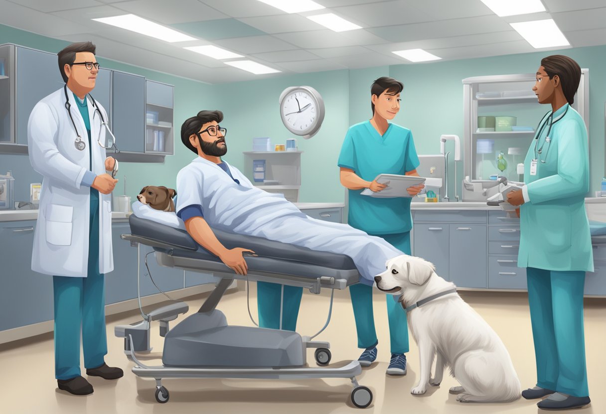 Hector is rushed into the clinic, his breathing labored. Dr. Jeff and his team work quickly, using their expertise to save the beloved pet's life