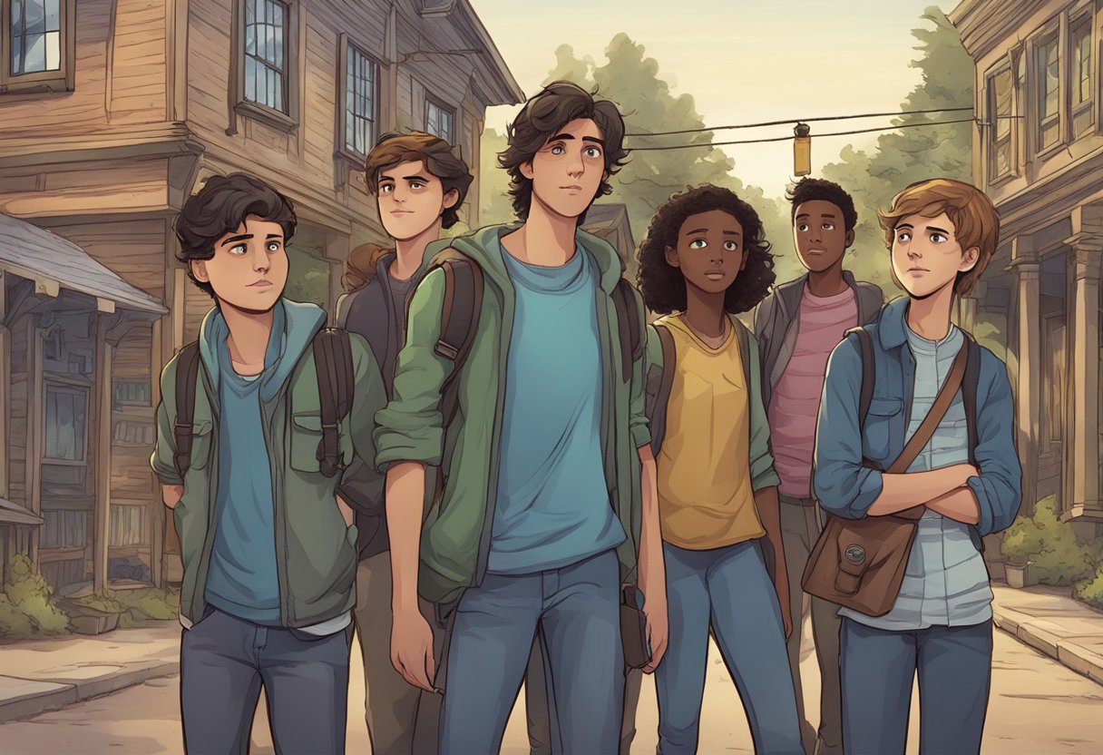 A group of worried teenagers gather in a mysterious town, searching for clues about Caleb's disappearance in Ravenswood