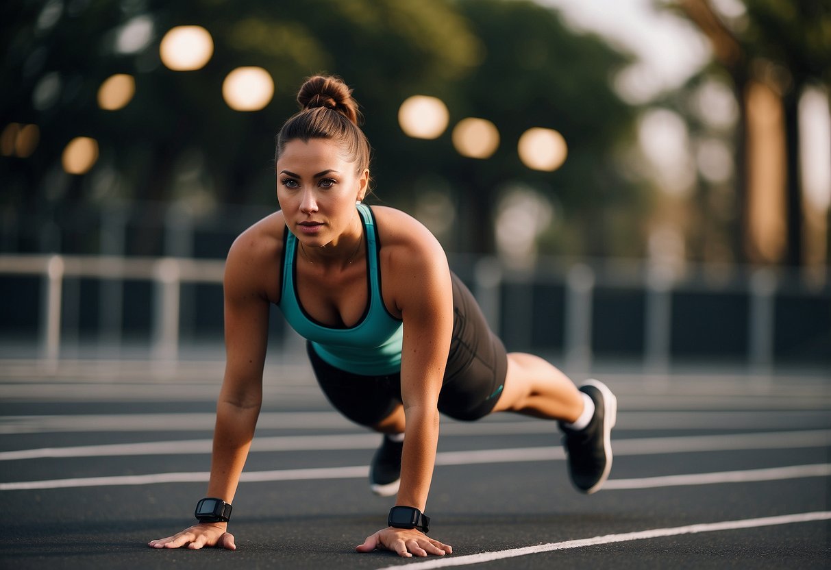 A person performing exercises with proper form, focusing on speed and efficiency