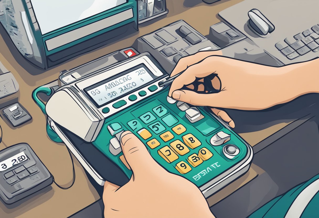 A person dialing the ambulance number on a phone