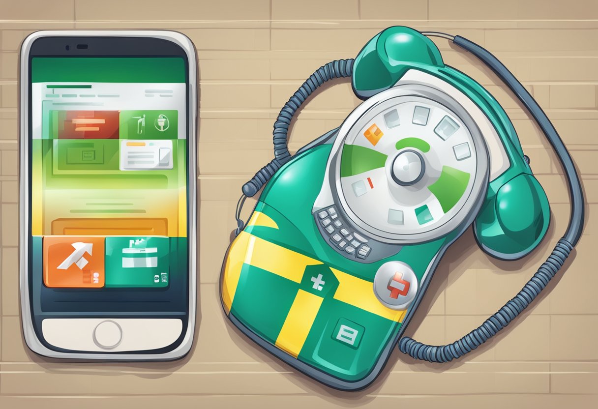 Telefone da Ambulância: Como Contatar Serviços de Emergência Rápido 3 A phone with "Emergency Procedures" and "Ambulance" written on it