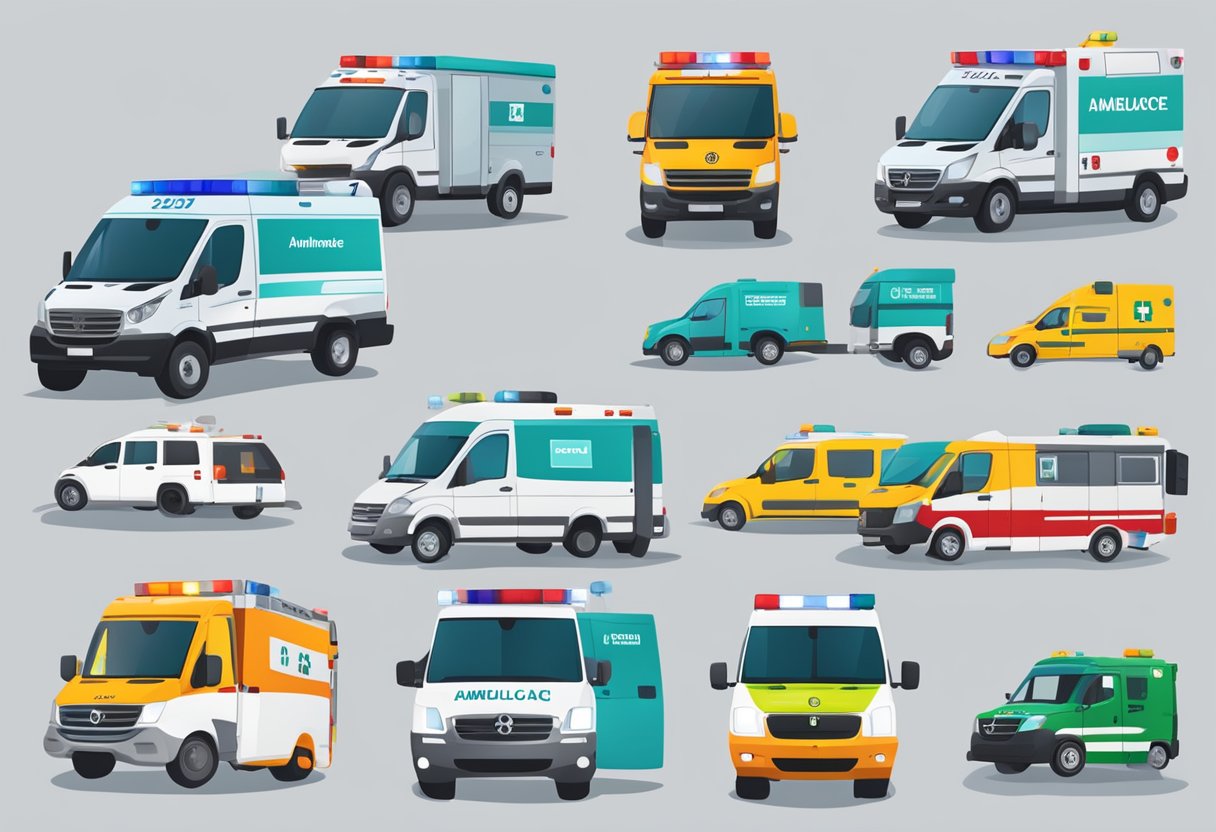 Ambulance equipment and protocols in use, with visible ambulance number