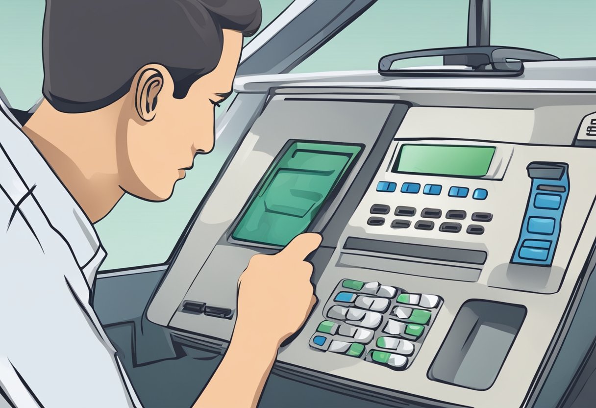 A person dialing the emergency service number for an ambulance