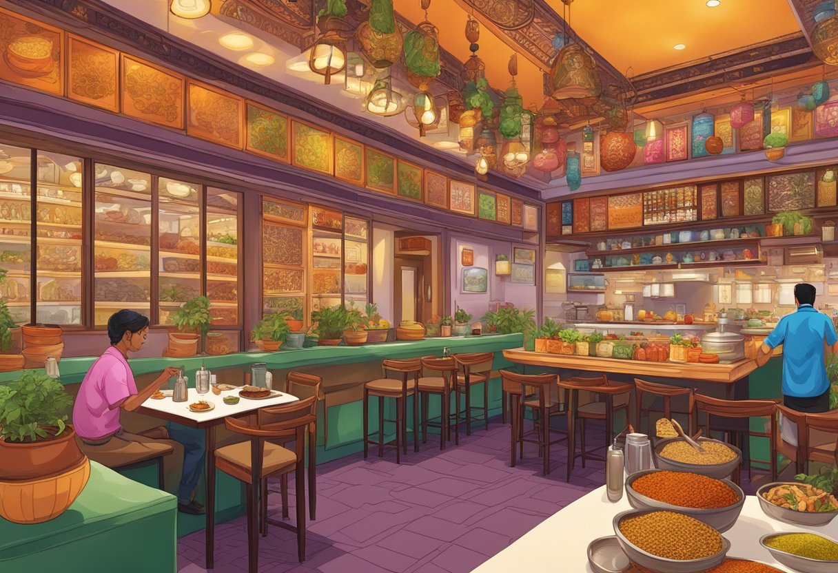 Colorful Indian spices, aromatic dishes, and bustling ambiance of top Tokyo Indian restaurants. Rich cultural decor and diverse menu options