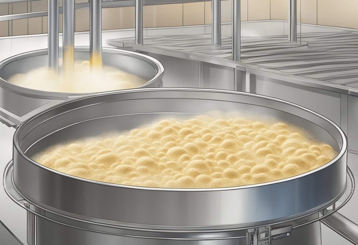 Yeast being frozen in the baking process