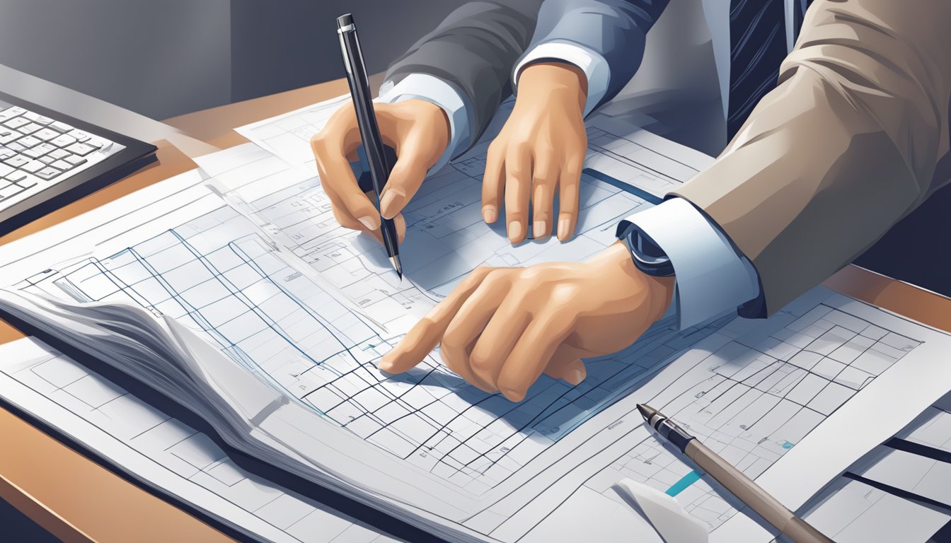 A person analyzing financial data for a business plan