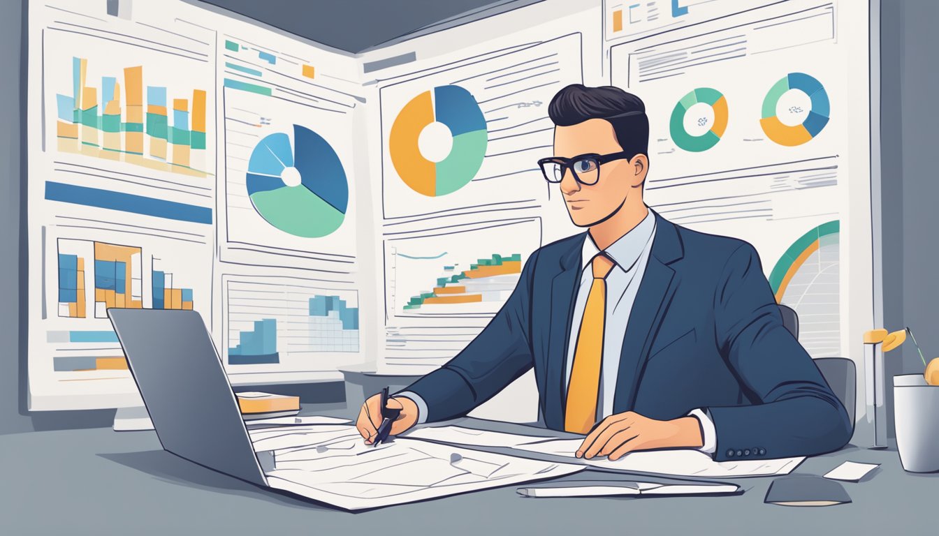 A person analyzing a business plan for risk and vulnerability